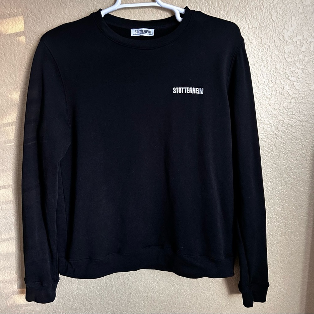Stutterheim Classic Black Crewneck Sweatshirt